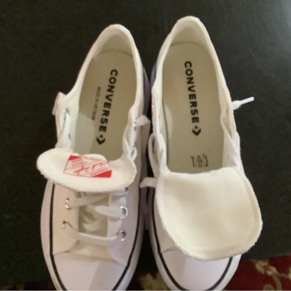 Converse White Platform Sneakers - Picture 10 of 12